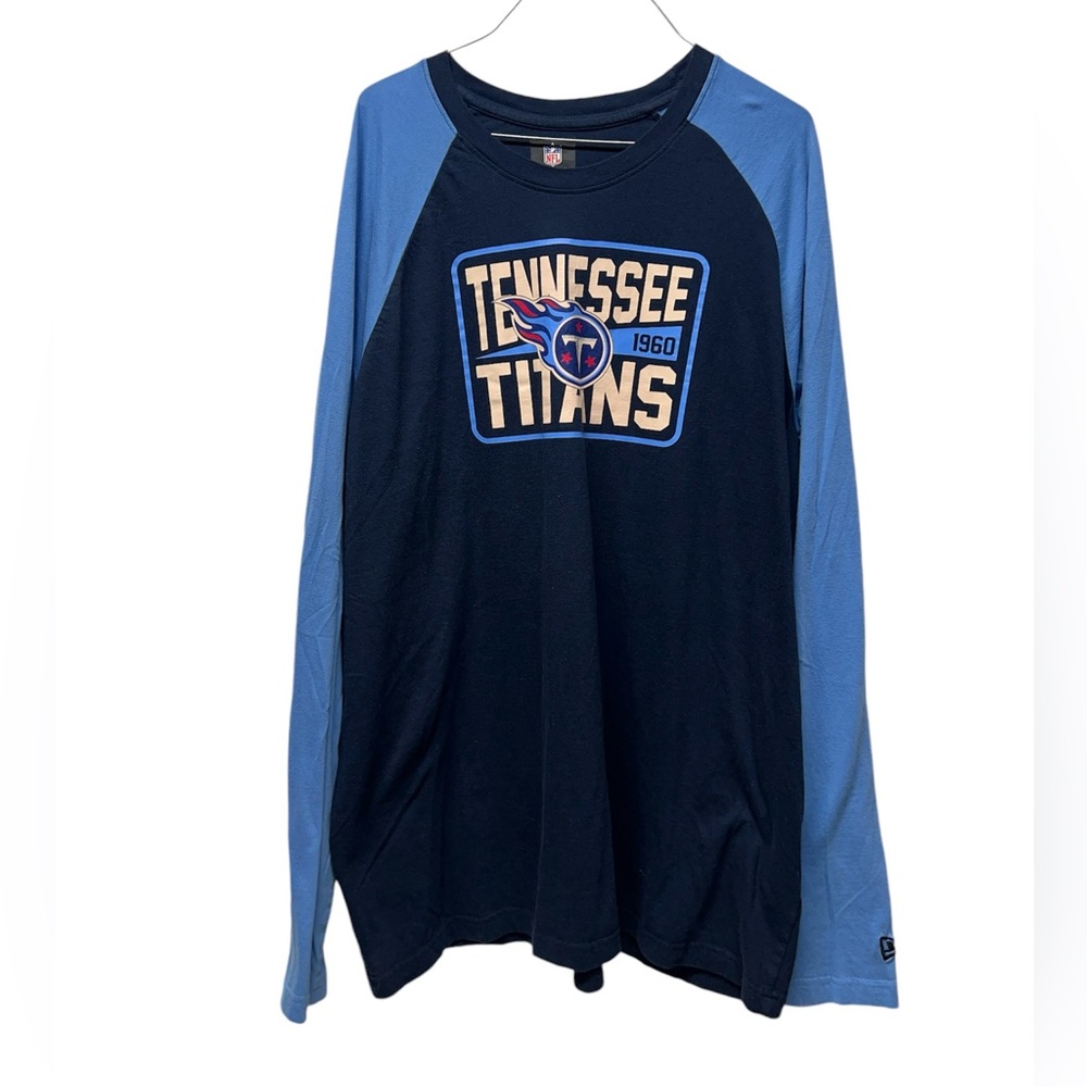 Tennessee Titans New Era Current Raglan Long Sleeve T-Shirt - Navy size XL